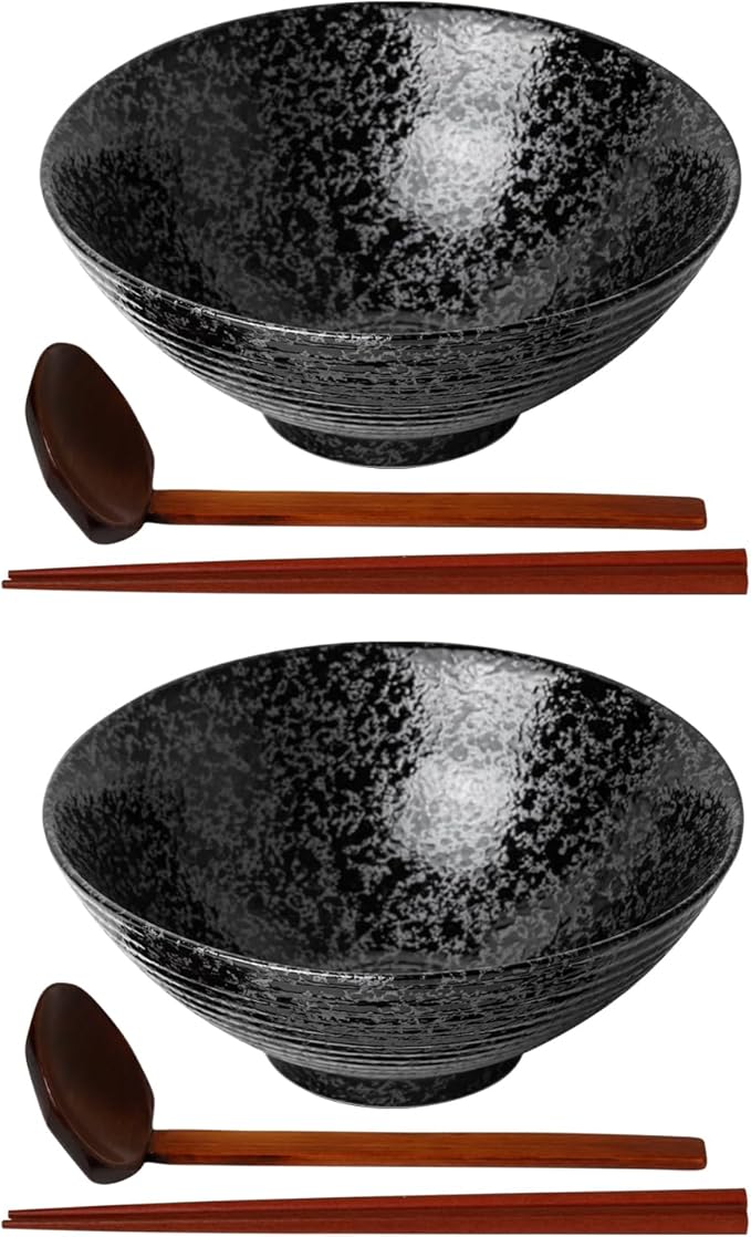 Kanwone Ceramic Japanese Ramen Bowl Set, Noodle